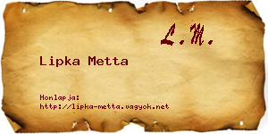 Lipka Metta névjegykártya